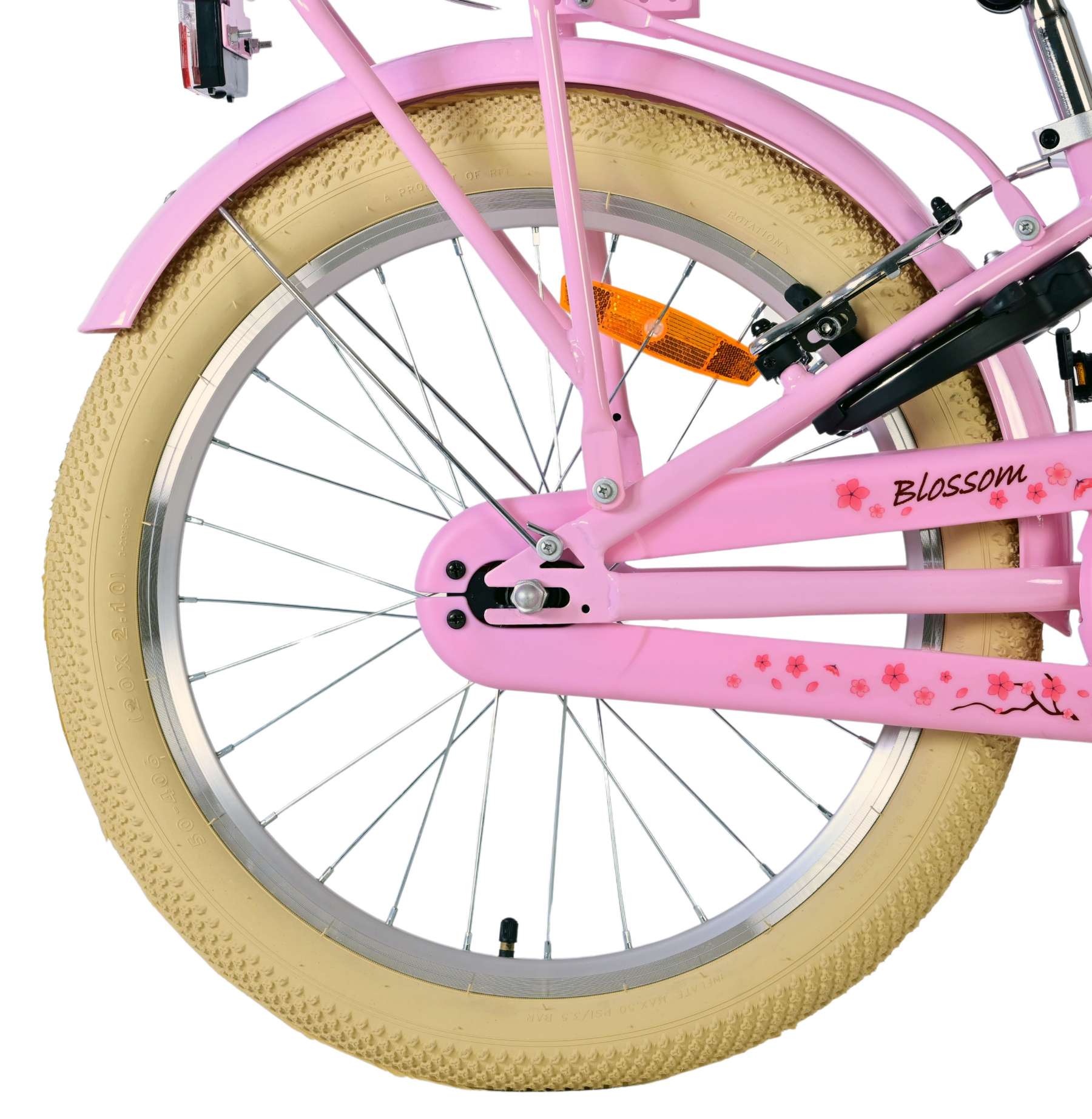 Volare bloesem kinderfiets - meisjes - 20 inch - roze - twee handremmen