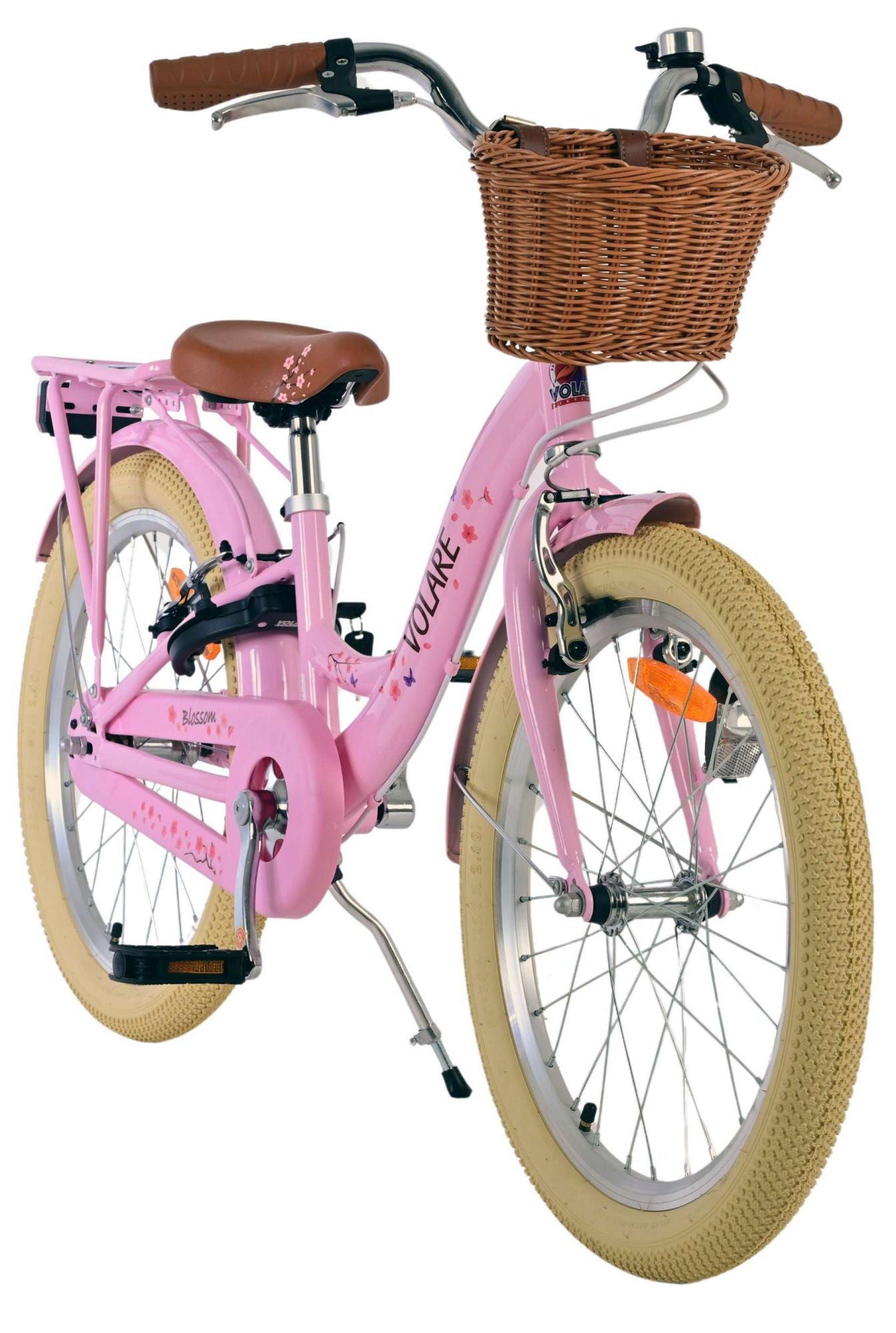 Volare bloesem kinderfiets - meisjes - 20 inch - roze - twee handremmen