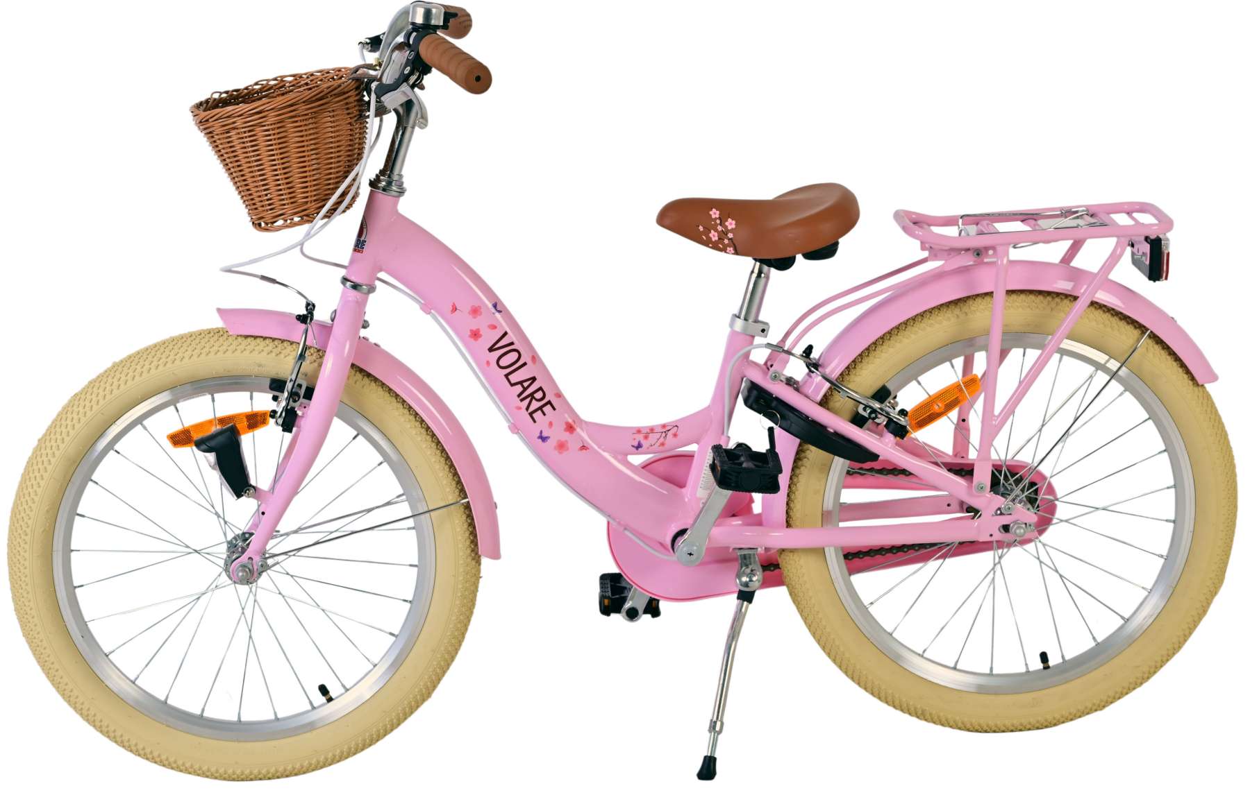 Volare bloesem kinderfiets - meisjes - 20 inch - roze - twee handremmen