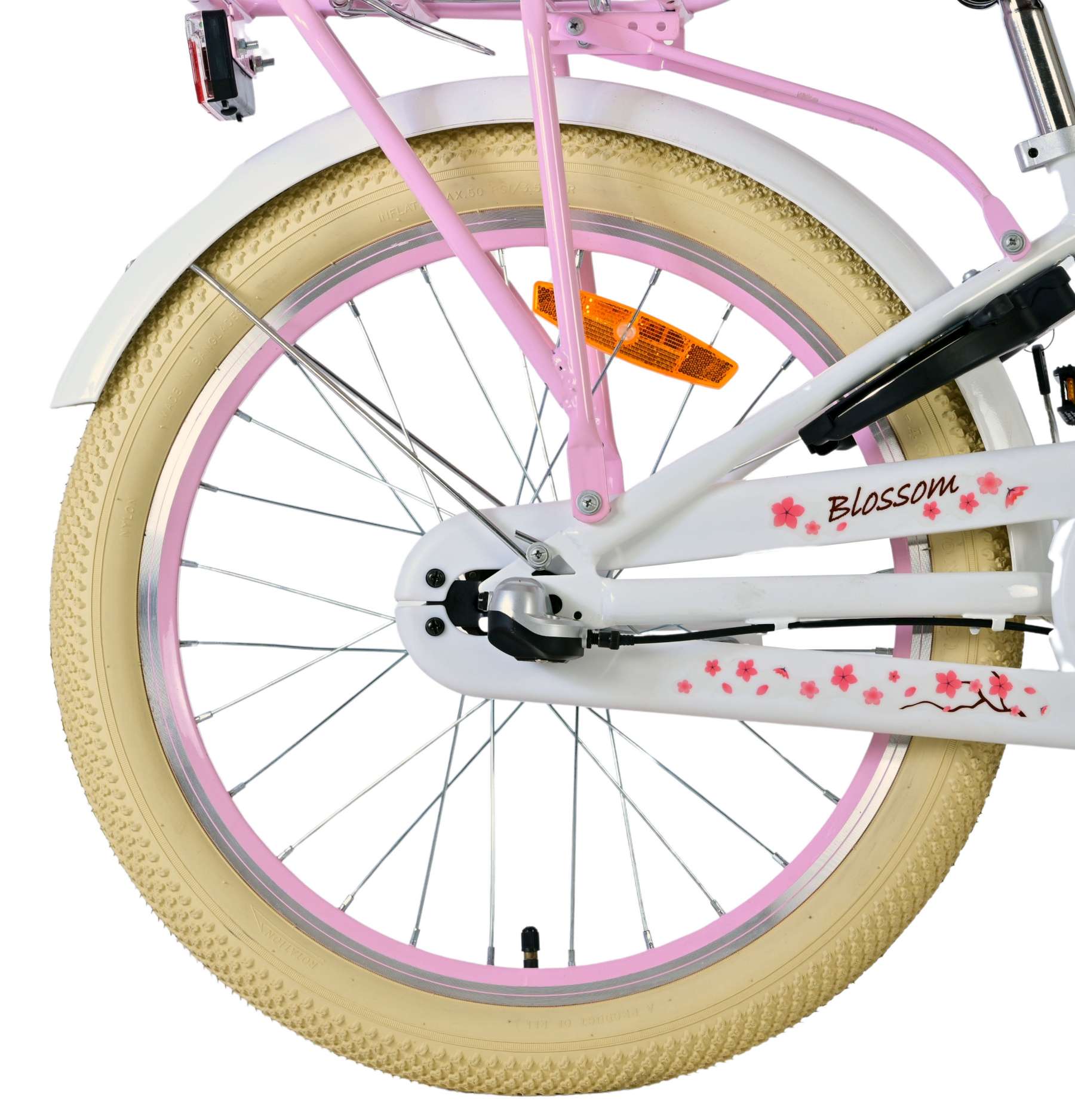 Volare bloesem kinderfiets - meisjes - 20 inch - wit - nexus 3 versnellingen