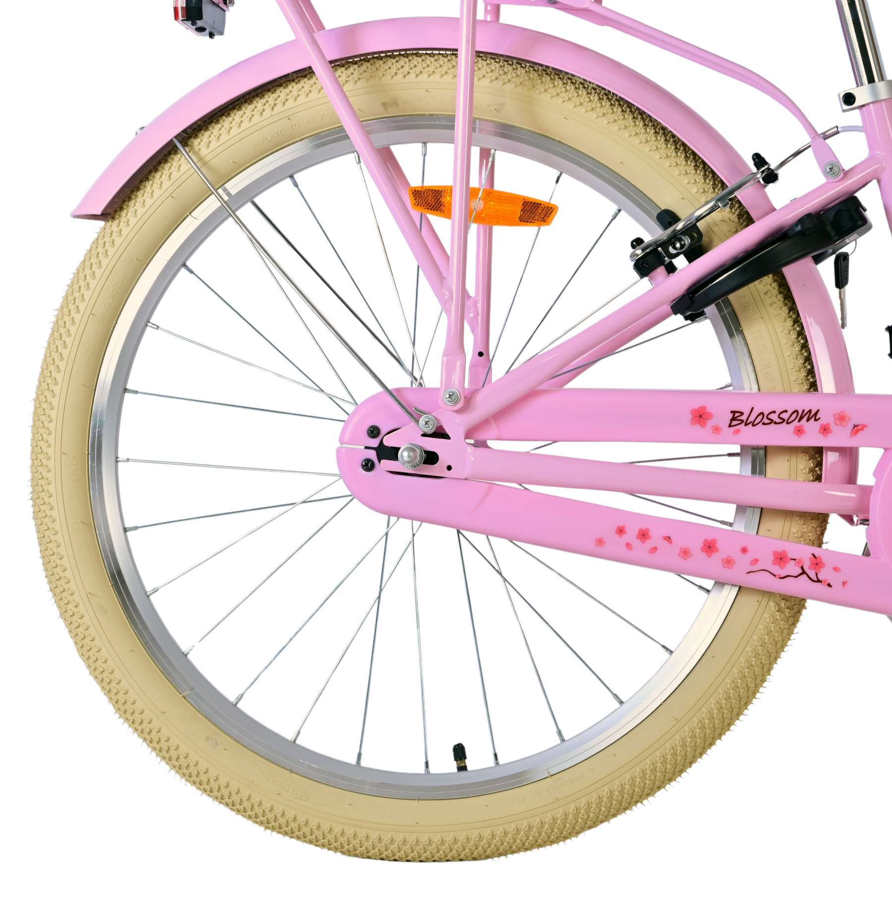 Volare bloesem kinderfiets - meisjes - 24 inch - roze - twee handremmen