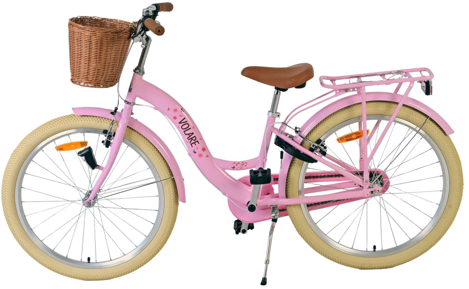 Volare bloesem kinderfiets - meisjes - 24 inch - roze - twee handremmen