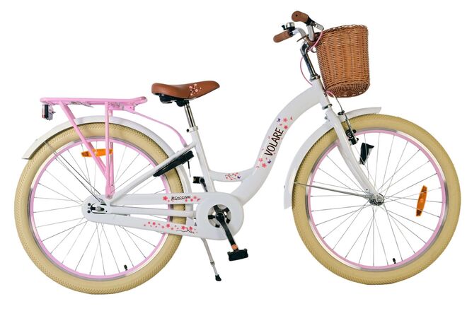 Volare bloesem kinderfiets - meisjes - 24 inch - wit