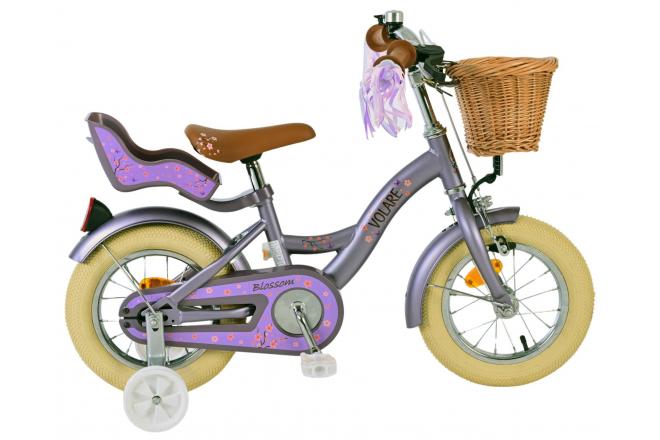 Volare bloesem kinderfiets - meisjes - 12 inch - paars