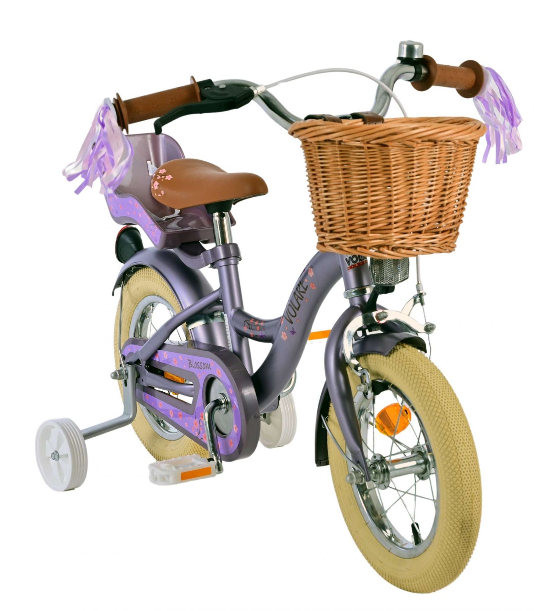 Volare bloesem kinderfiets - meisjes - 12 inch - paars