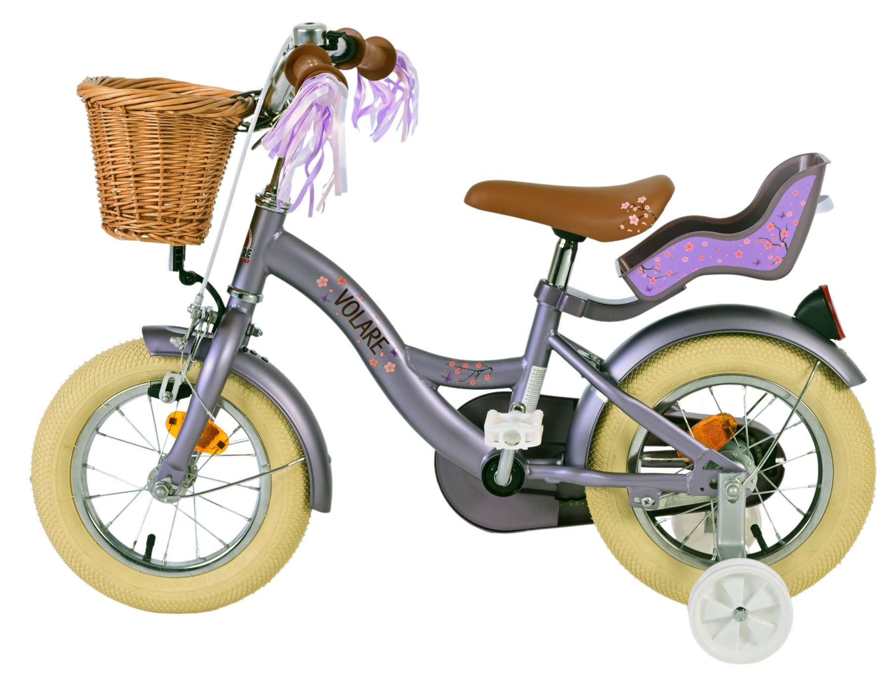 Volare bloesem kinderfiets - meisjes - 12 inch - paars
