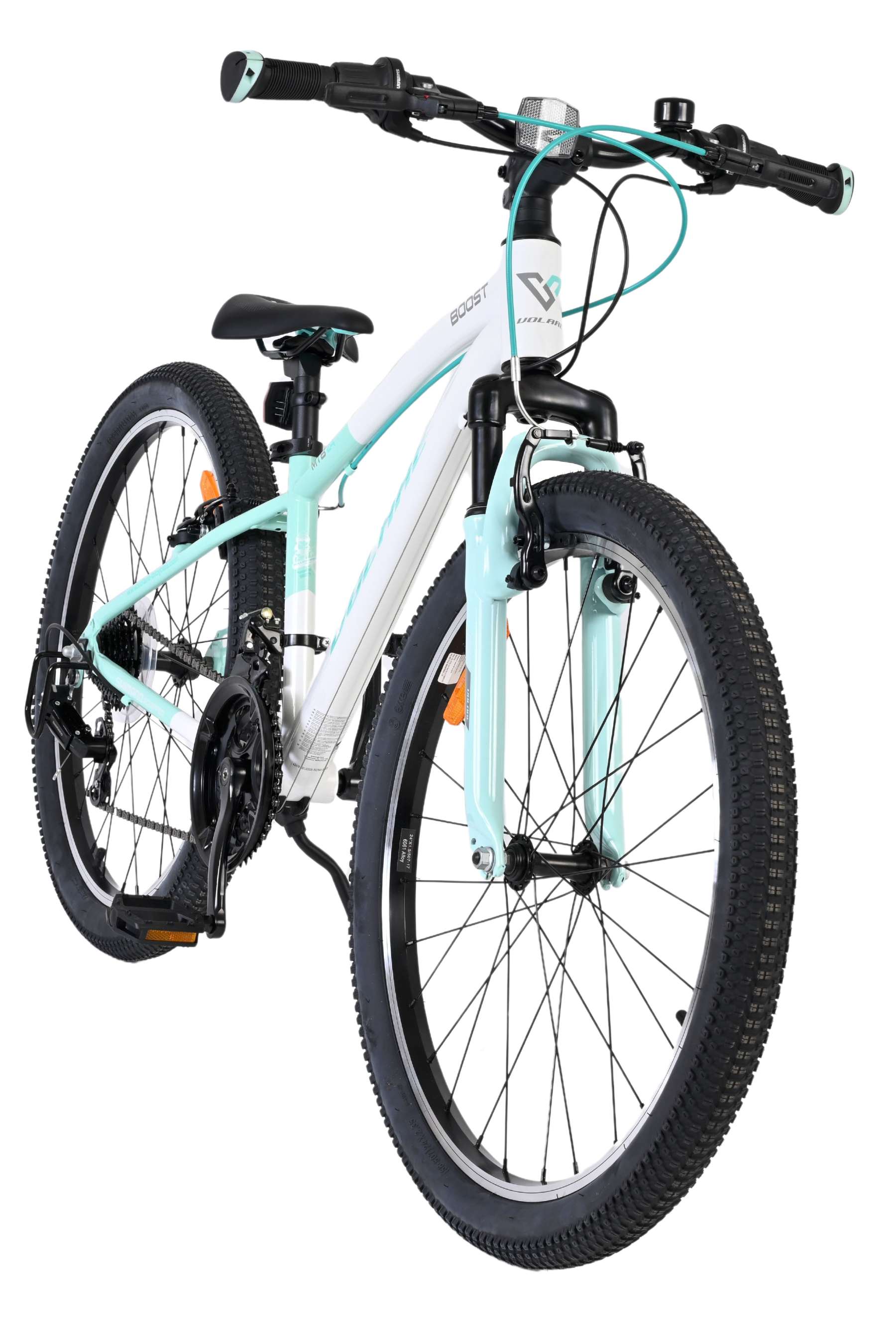 Volare boost kinderfiets - 24 inch - wit mintgroen - 21 speed
