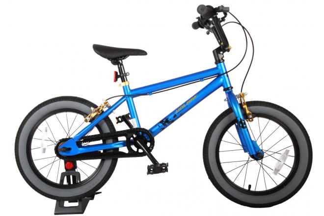 Volare Cool Rider Kinderfiets - Jongens - 16 inch - Blauw - Twee handremmen - 95% afgemonteerd