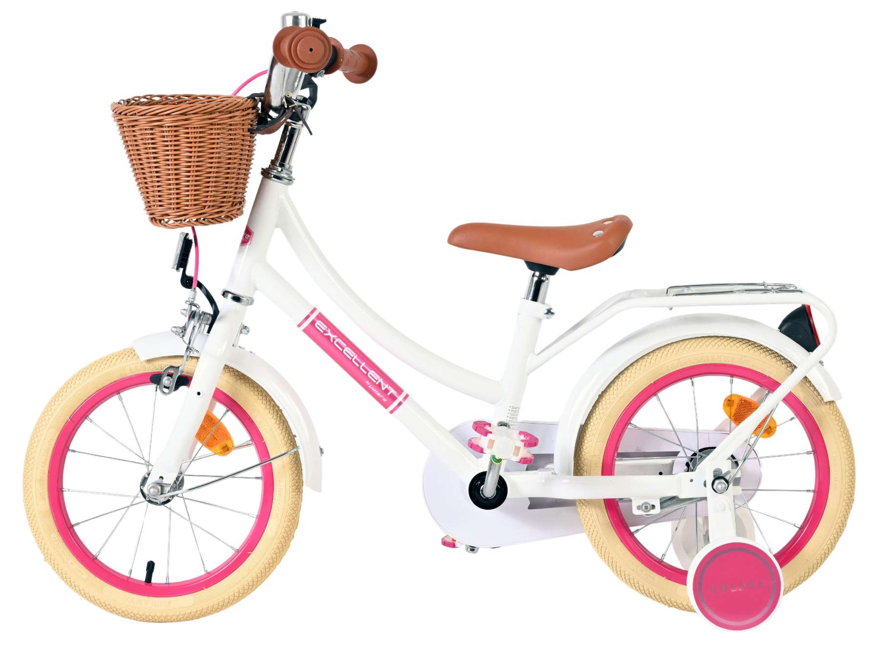 Volare excellent kinderfiets - meisjes - 14 inch - wit
