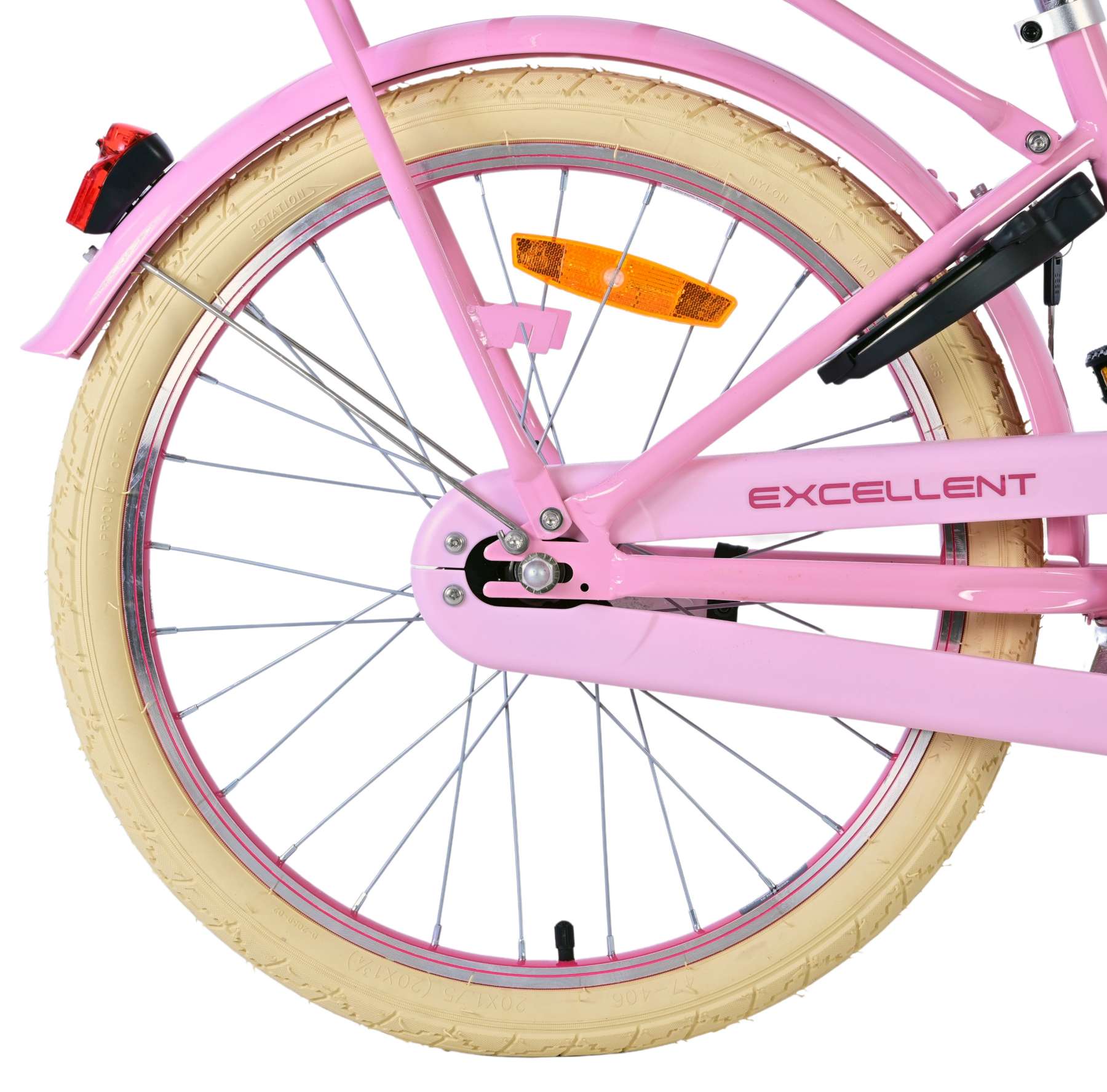 Volare uitstekende kinderfiets - meisjes - 20 inch - roze - 3 versnellingen