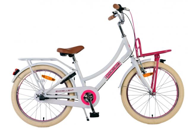 Volare Excellent Kinderfiets - Meisjes - 20 inch - Wit - 3 versnellingen