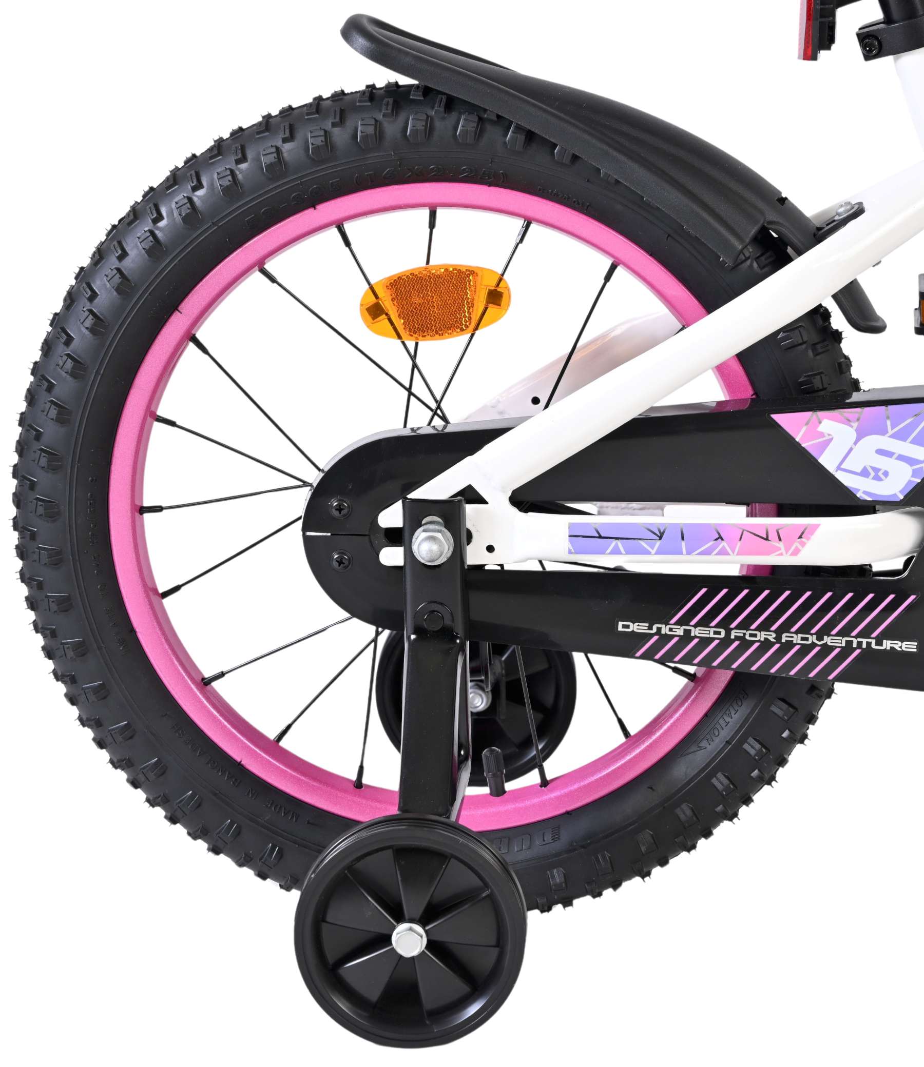 Volare lily kinderfiets - meisjes - 16 inch - wit roze paars
