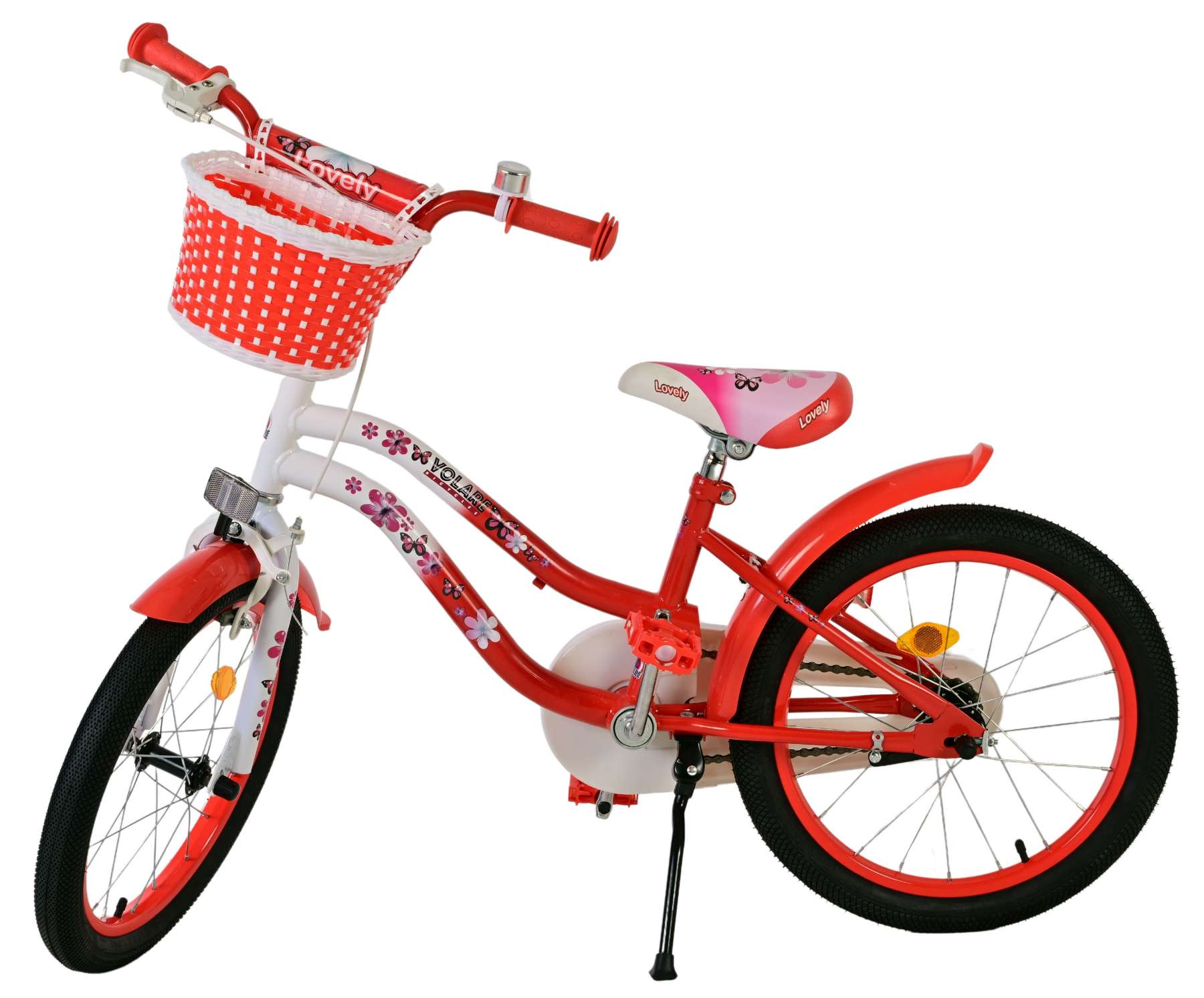 Volare lovely kinderfiets - meisjes - 18 inch - rood wit