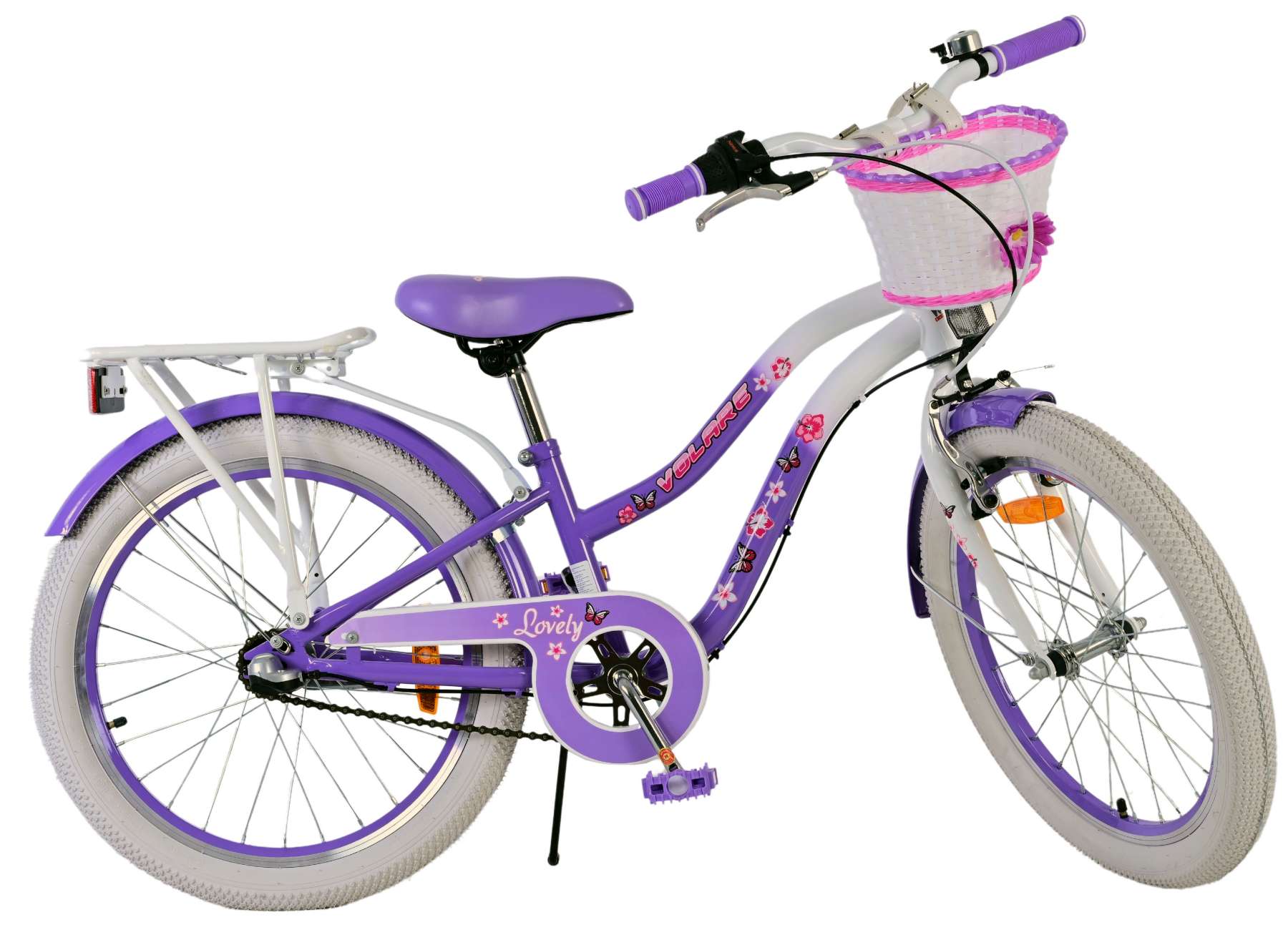 Volare lovely kinderfiets - meisjes - 20 inch - paars - 3 versnellingen