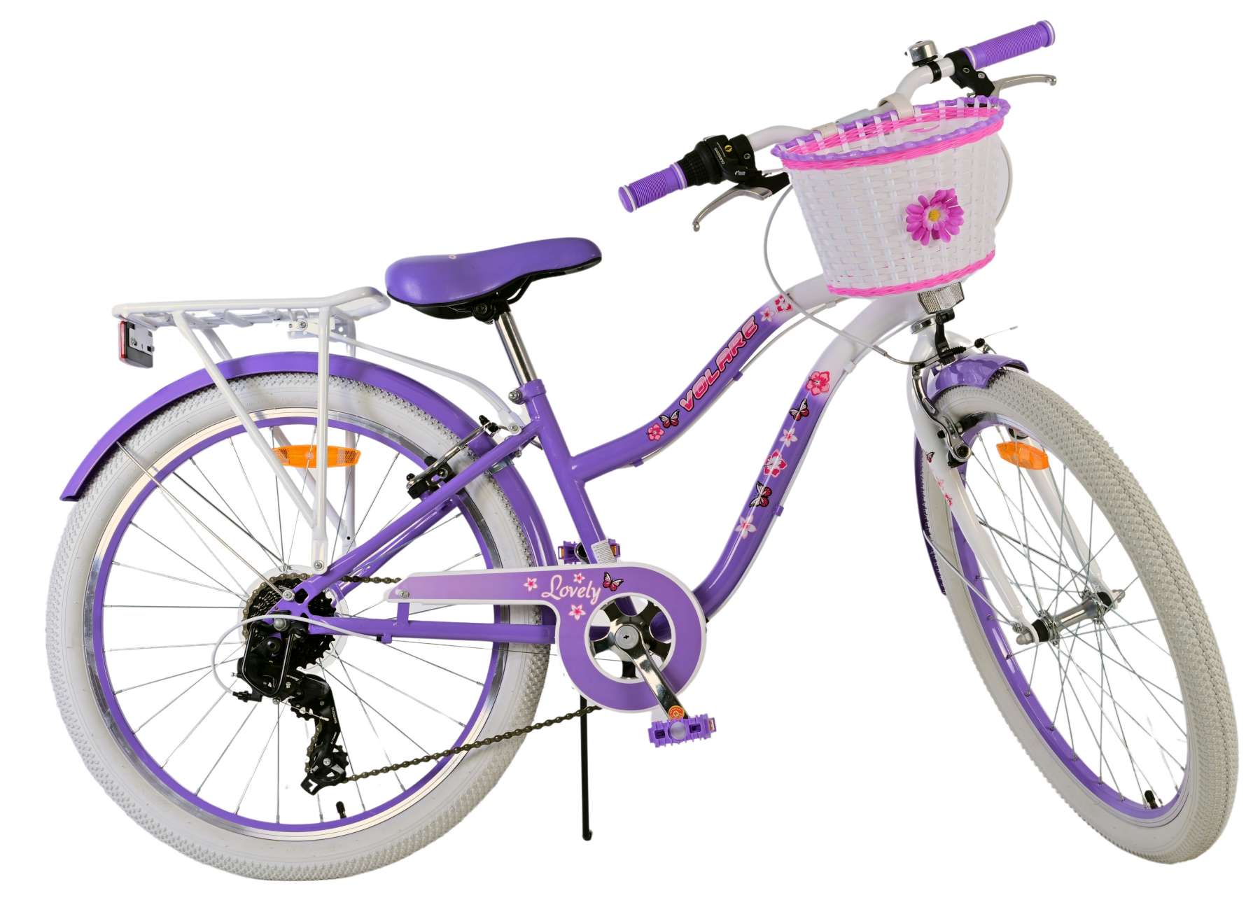 Volare mooie kinderfiets - meisjes - 24 inch - paars - 7 versnellingen