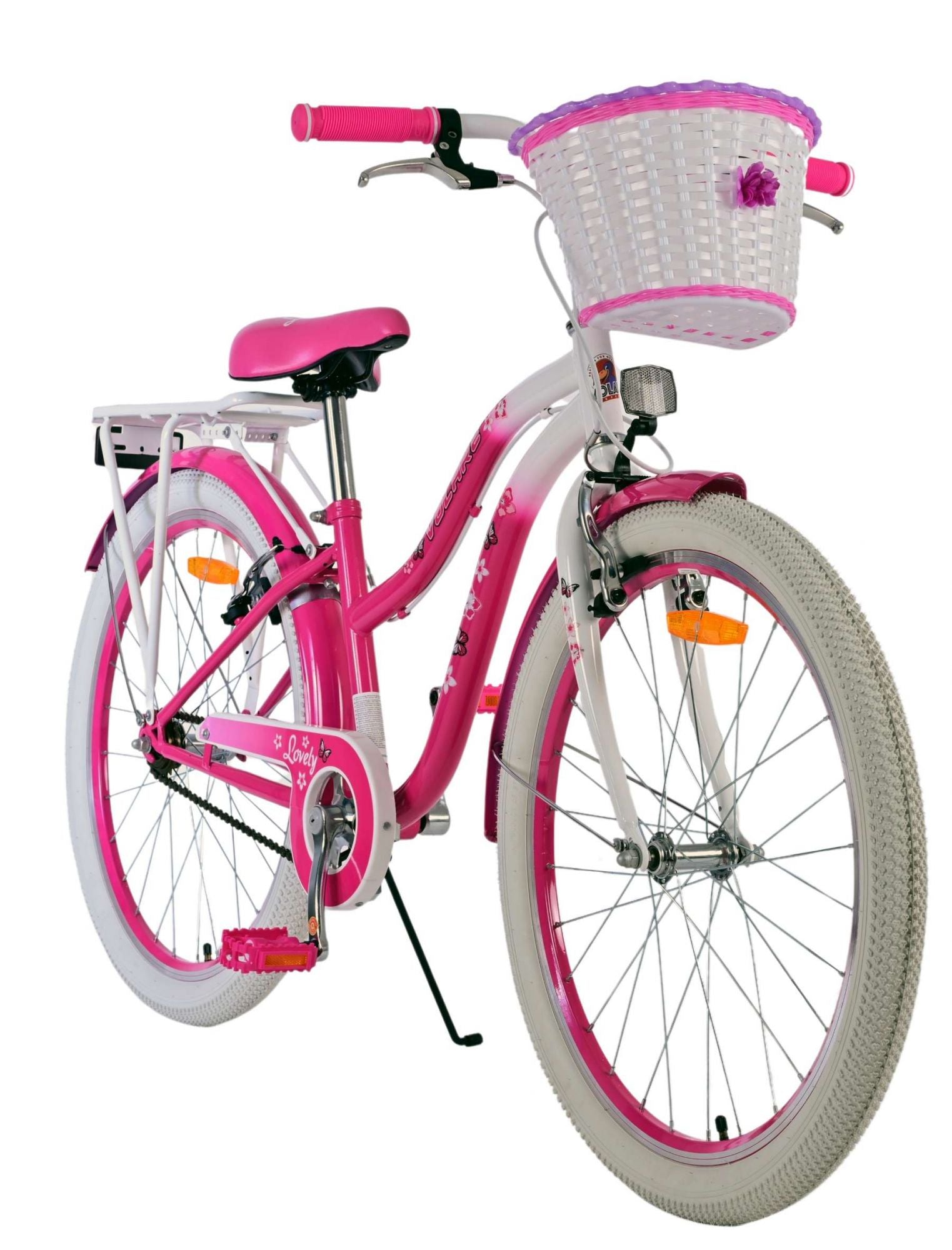 Volare mooie kinderfiets - meisjes - 24 inch - roze - twee handremmen
