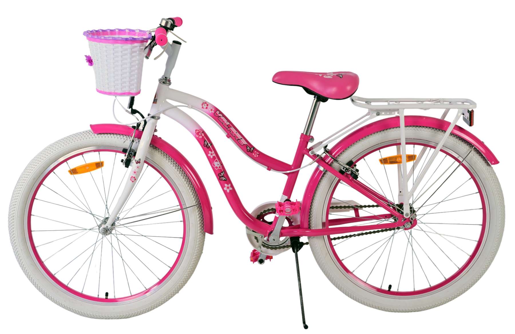 Volare mooie kinderfiets - meisjes - 24 inch - roze - twee handremmen