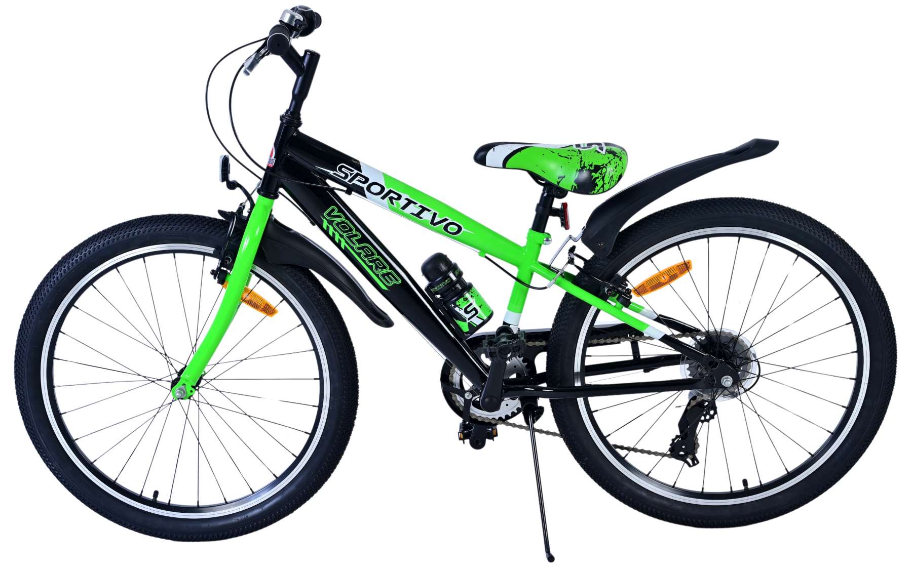 Volare sportivo kinderfiets - jongens - 24 inch - 7 versnellingen - zwart groen