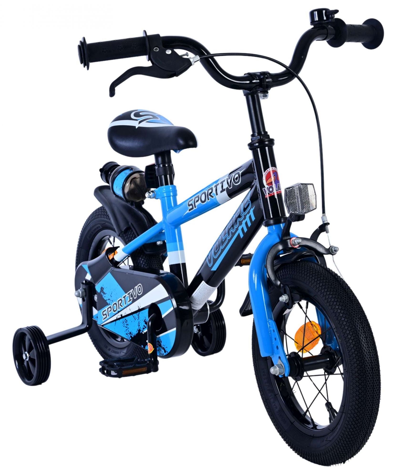 Volare sportivo kinderfiets - jongens - 12 inch - blauw zwart