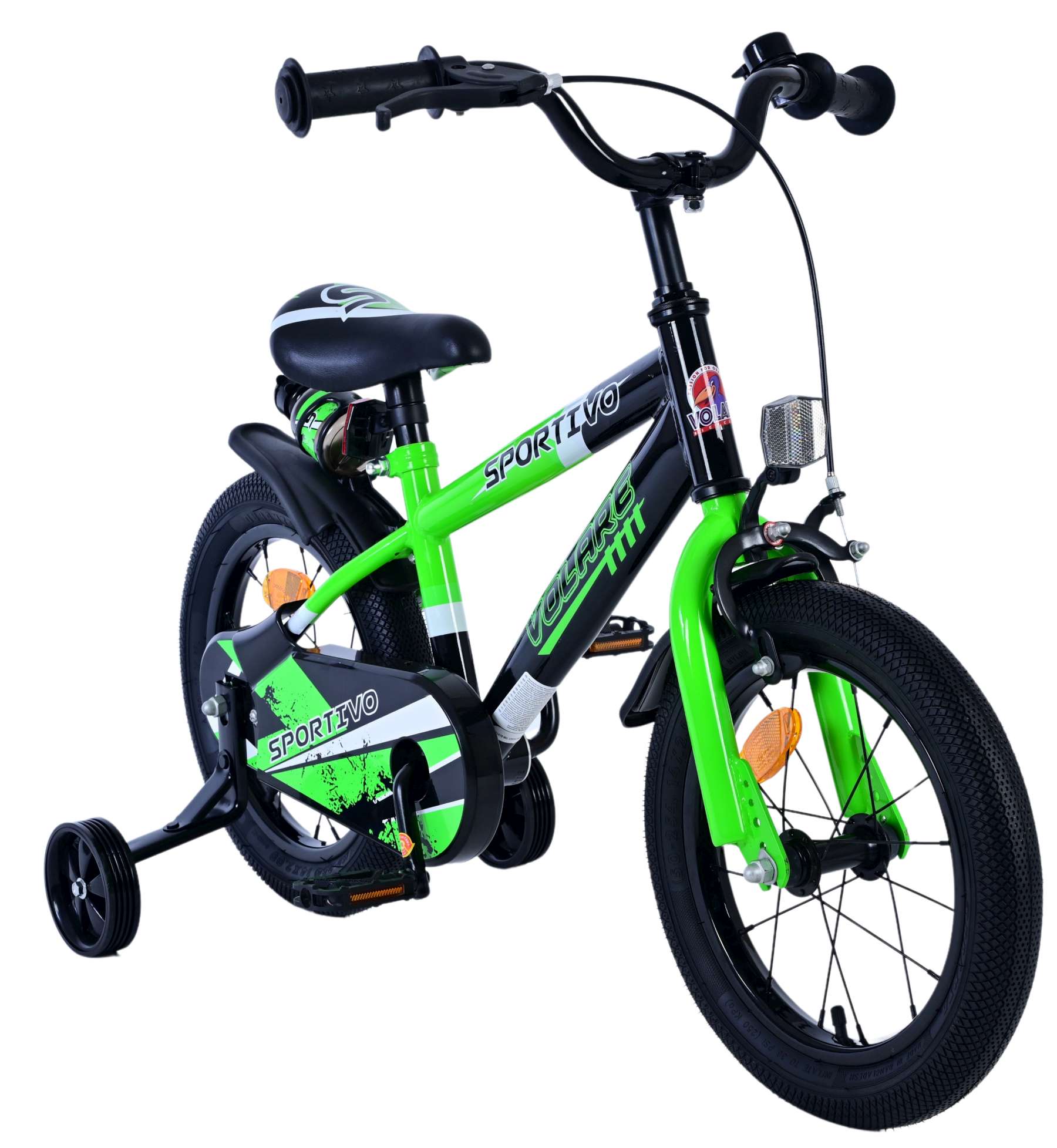 Volare sportivo kinderfiets - jongens - 14 inch - groen zwart