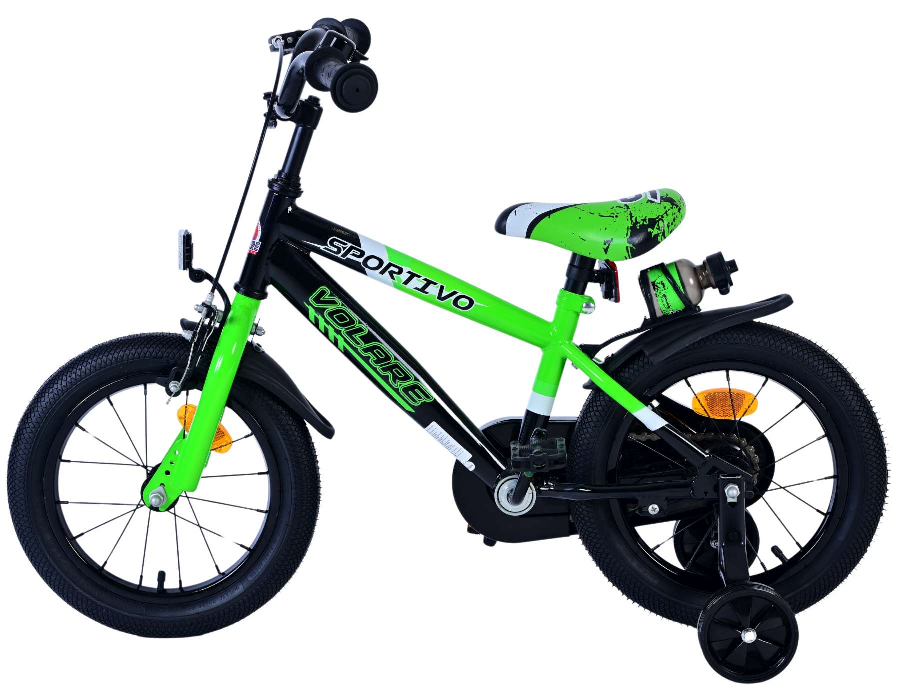 Volare sportivo kinderfiets - jongens - 14 inch - groen zwart