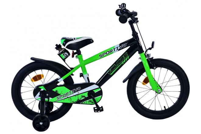 Volare sportivo kinderfiets - jongens - 16 inch - groen zwart