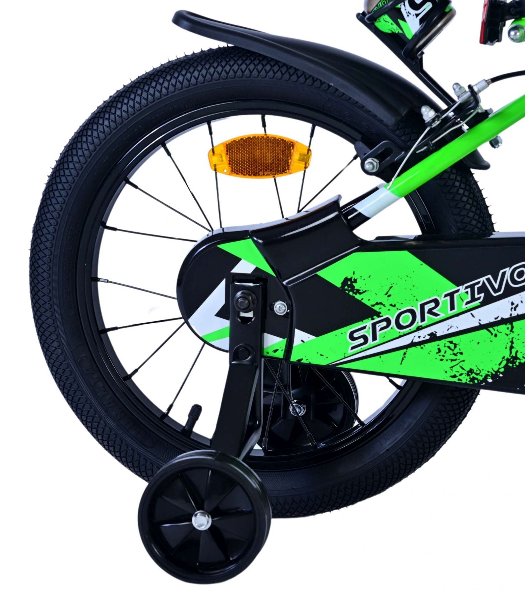 Volare sportivo kinderfiets - jongens - 16 inch - groen zwart - twee handremmen