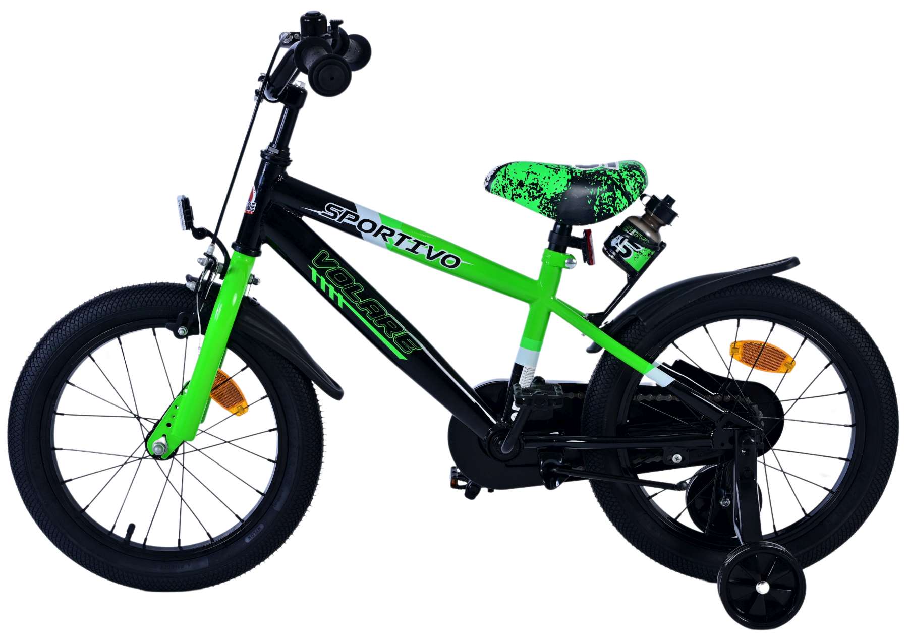 Volare sportivo kinderfiets - jongens - 16 inch - groen zwart