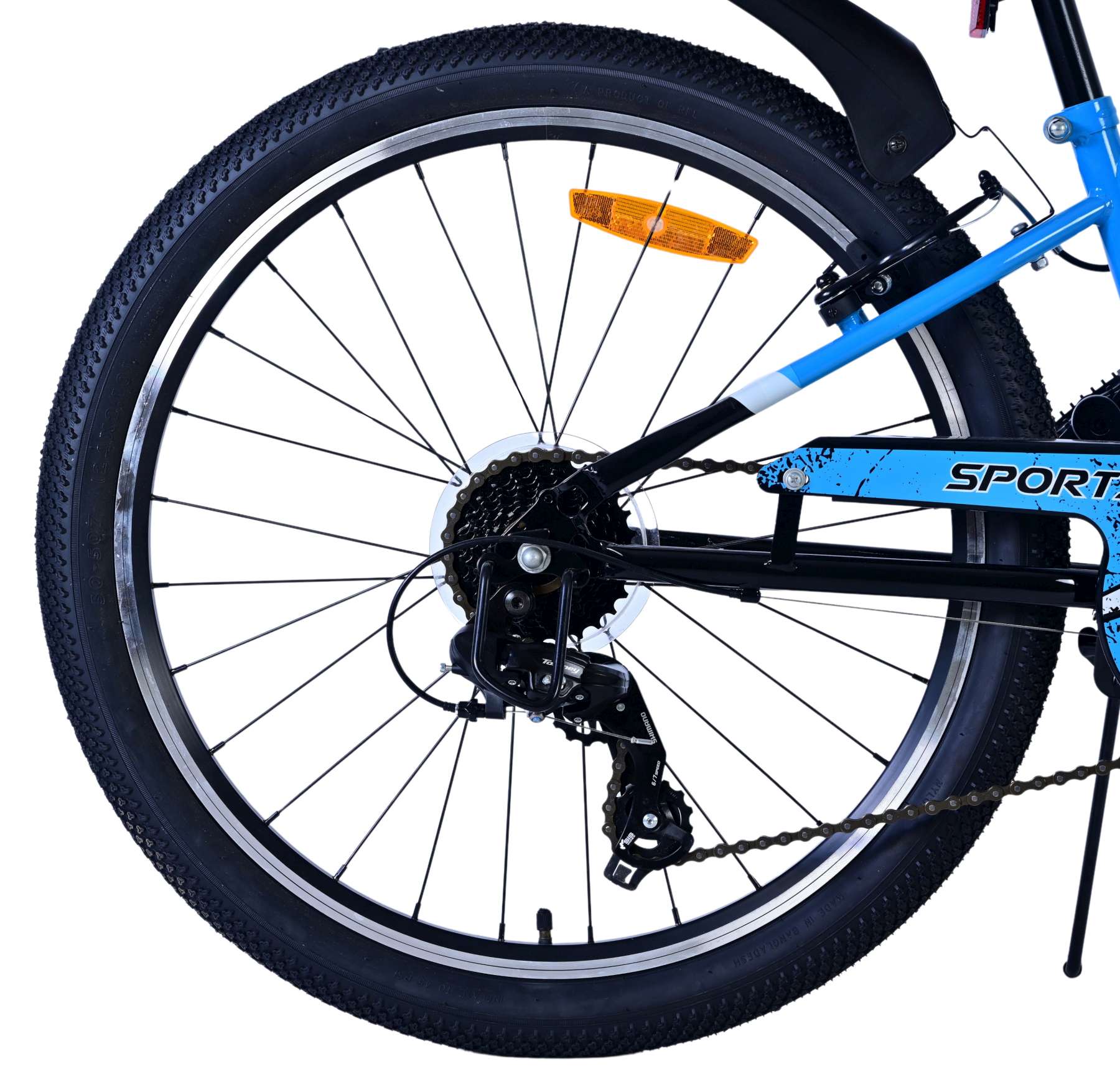 Volare sportivo kinderfiets - jongens - 24 inch - 7 versnellingen - zwart blauw