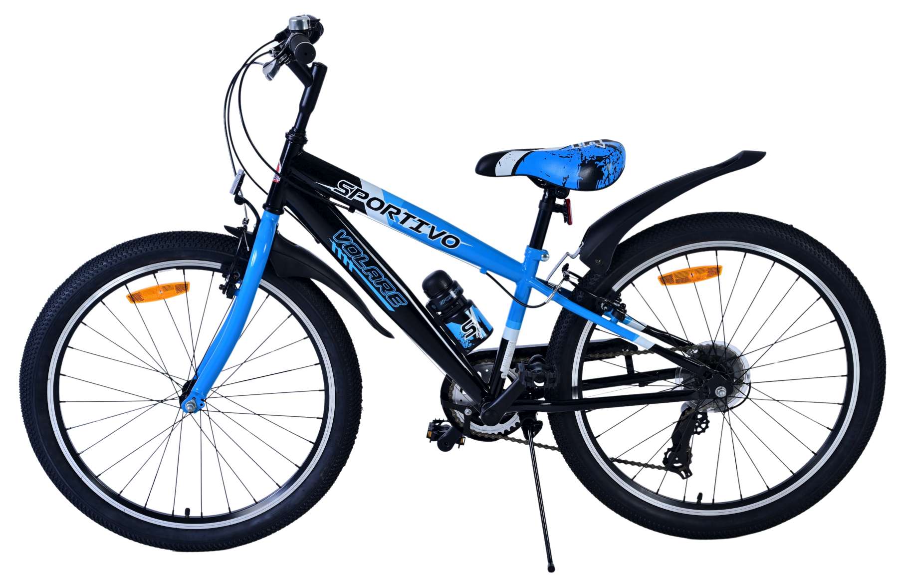 Volare sportivo kinderfiets - jongens - 24 inch - 7 versnellingen - zwart blauw