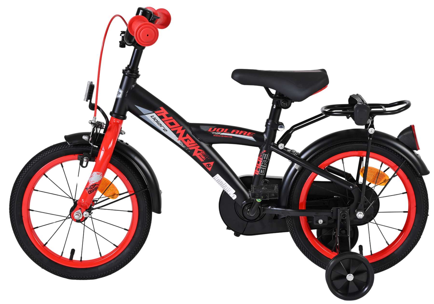 Volare thombike kinderfiets - jongens - 14 inch - zwart rood