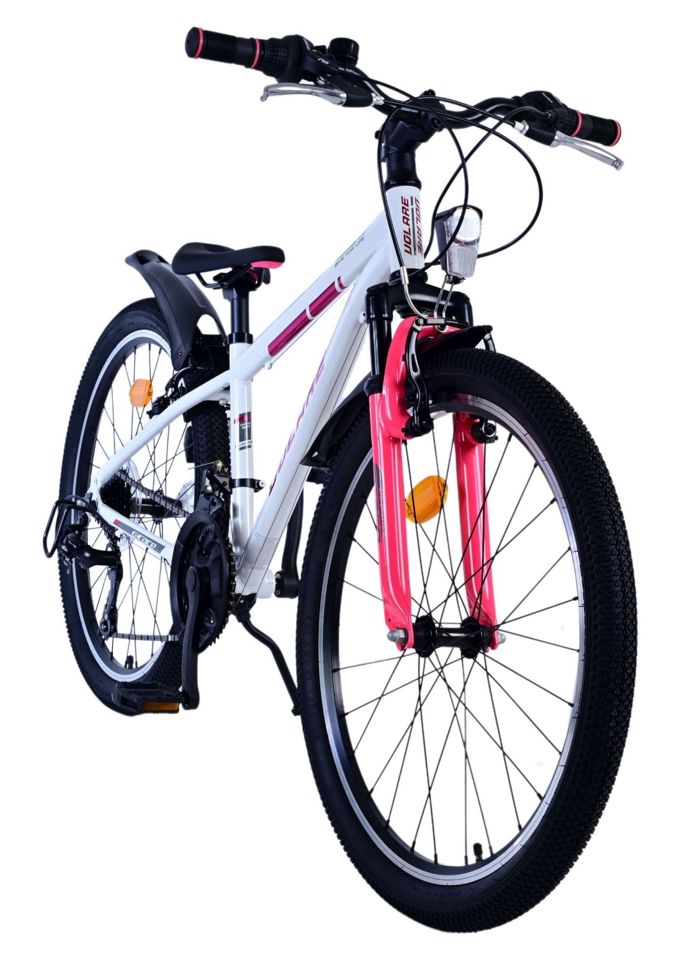 Volare xc race kinderfiets - 24 inch - 21 versnellingen - wit roze