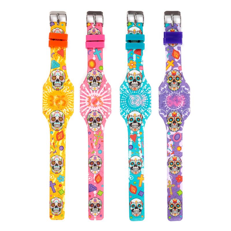 Dia de los muertos digitaal siliconen horloge