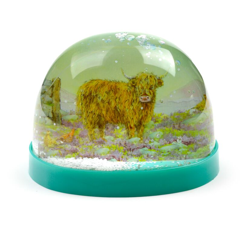Jan pashley highland coo koe grote glitter sneeuwbol