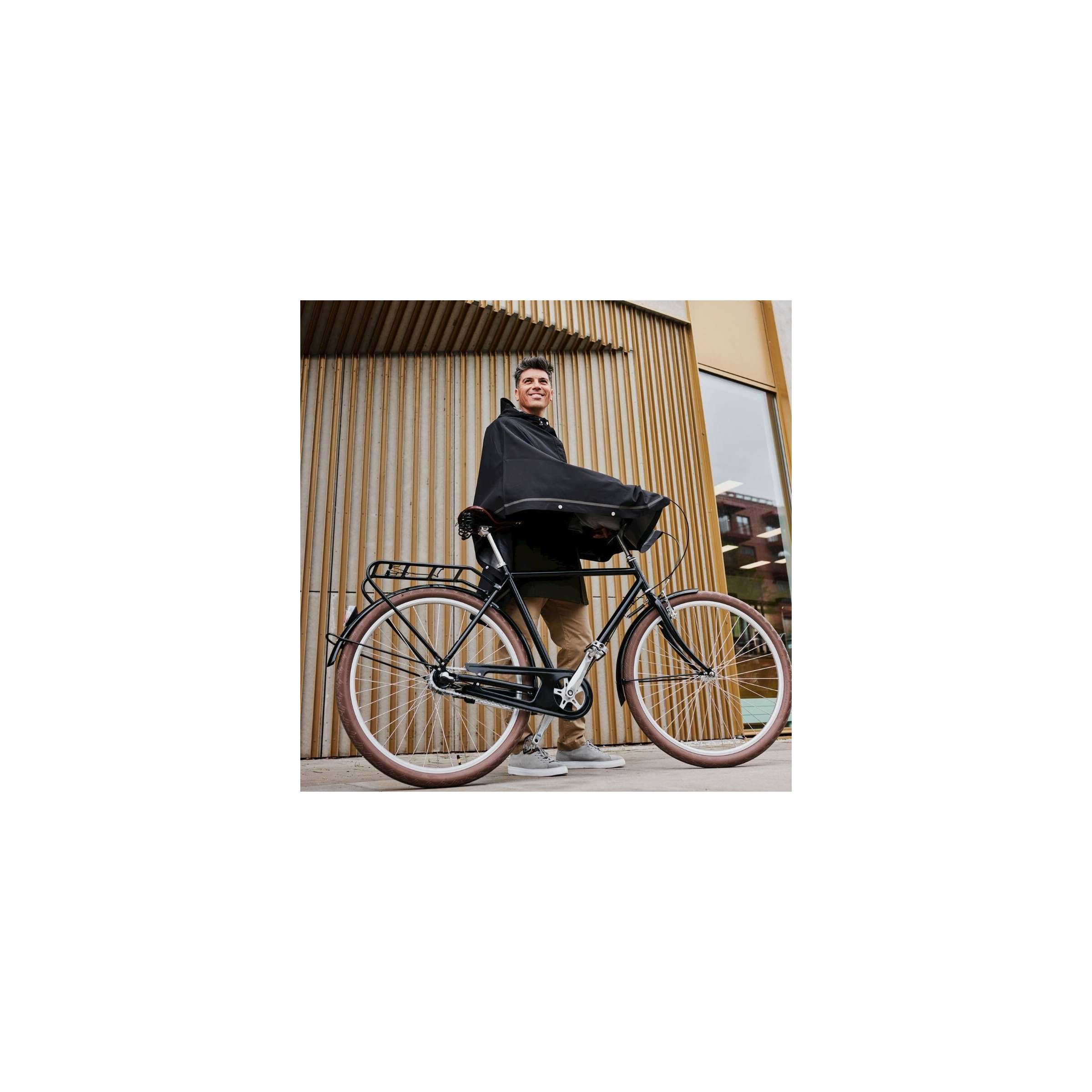 Weathergoods Zweden poncho Imbris zwart klein