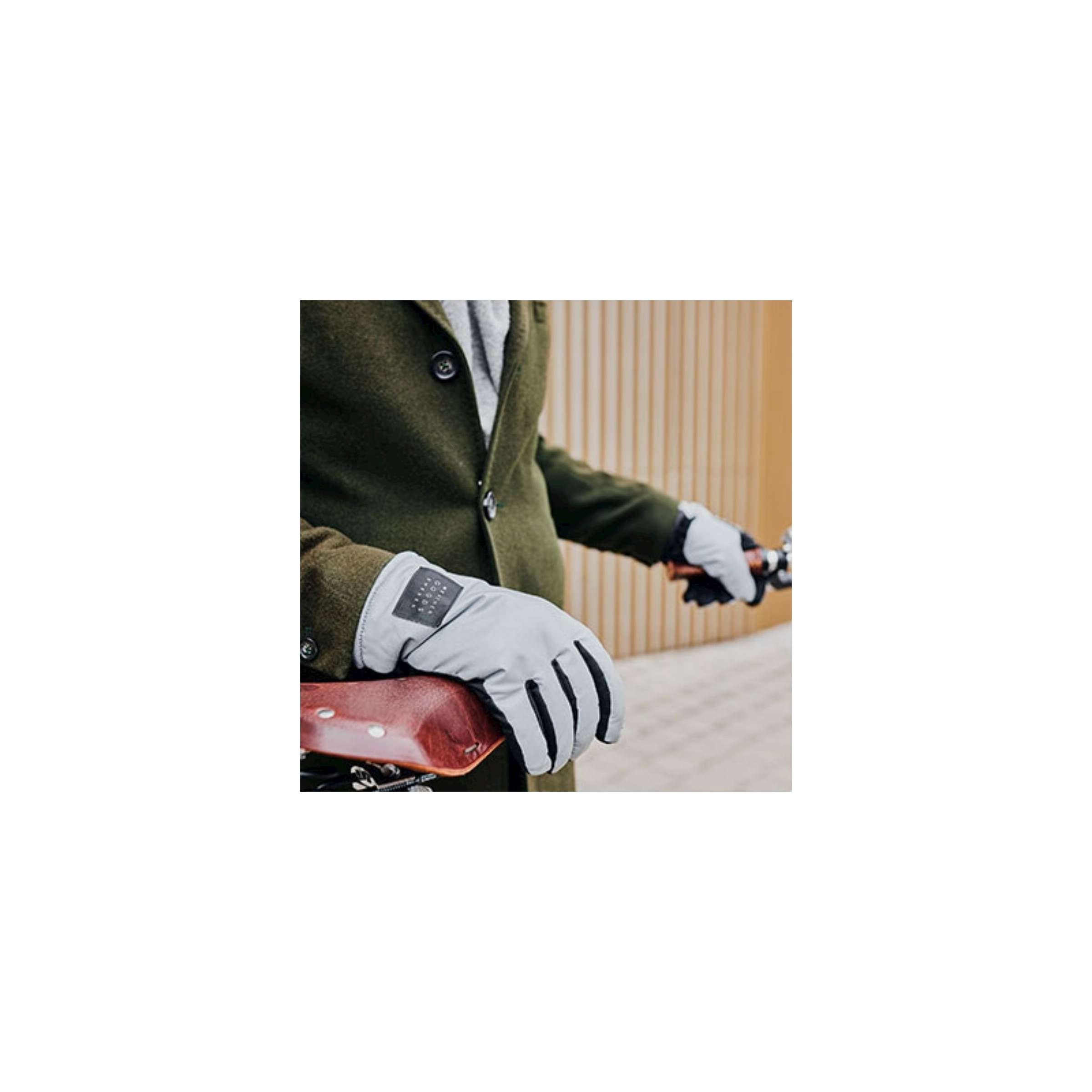 Weathergoods Zweden refl. handschoenen luna zilver l