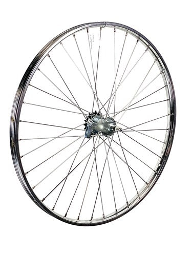 Achterwiel 26x1.3 8 chroom shimano remnaaf zink 13