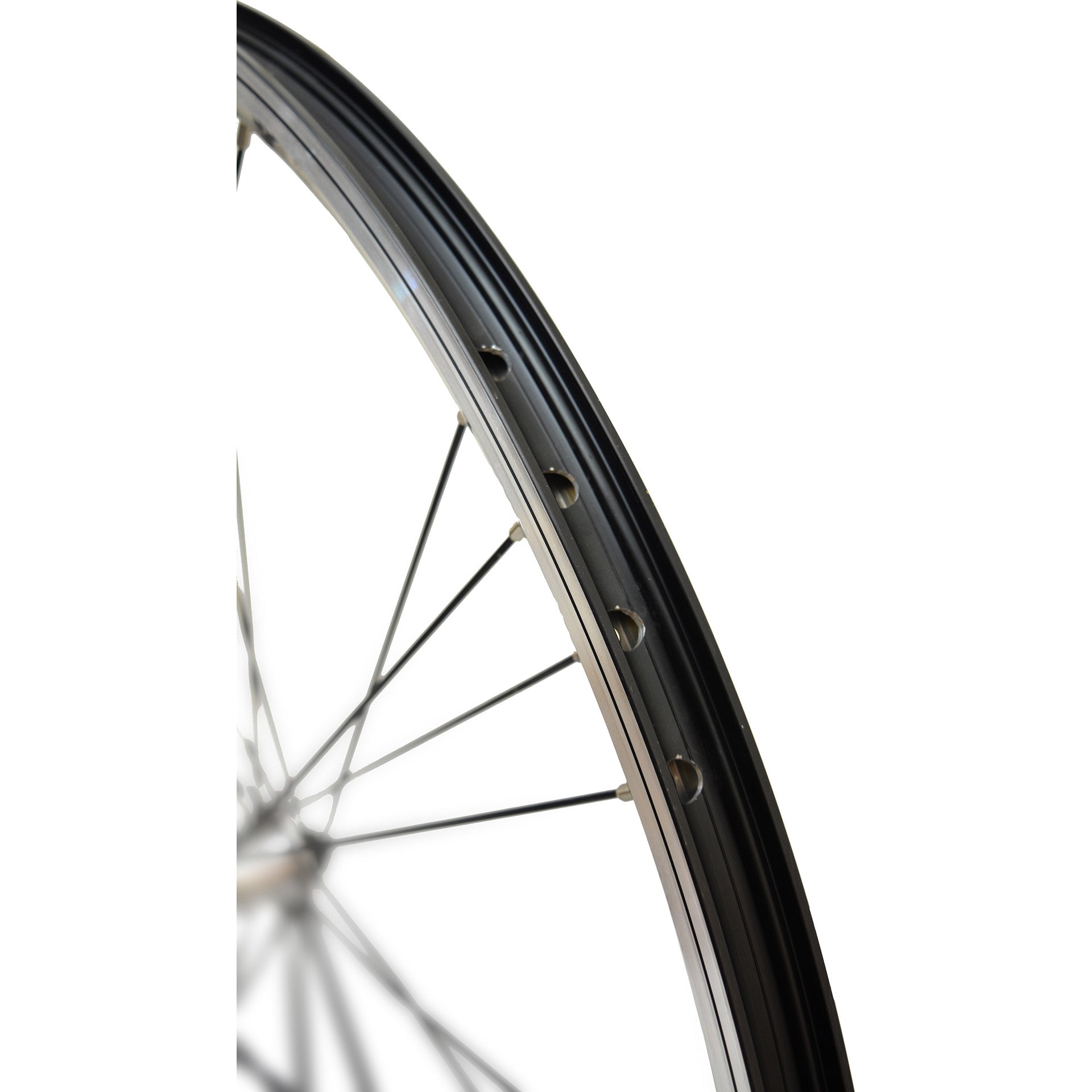 Velox voorwiel 28 m240 9x4 RVS - spaak zwart
