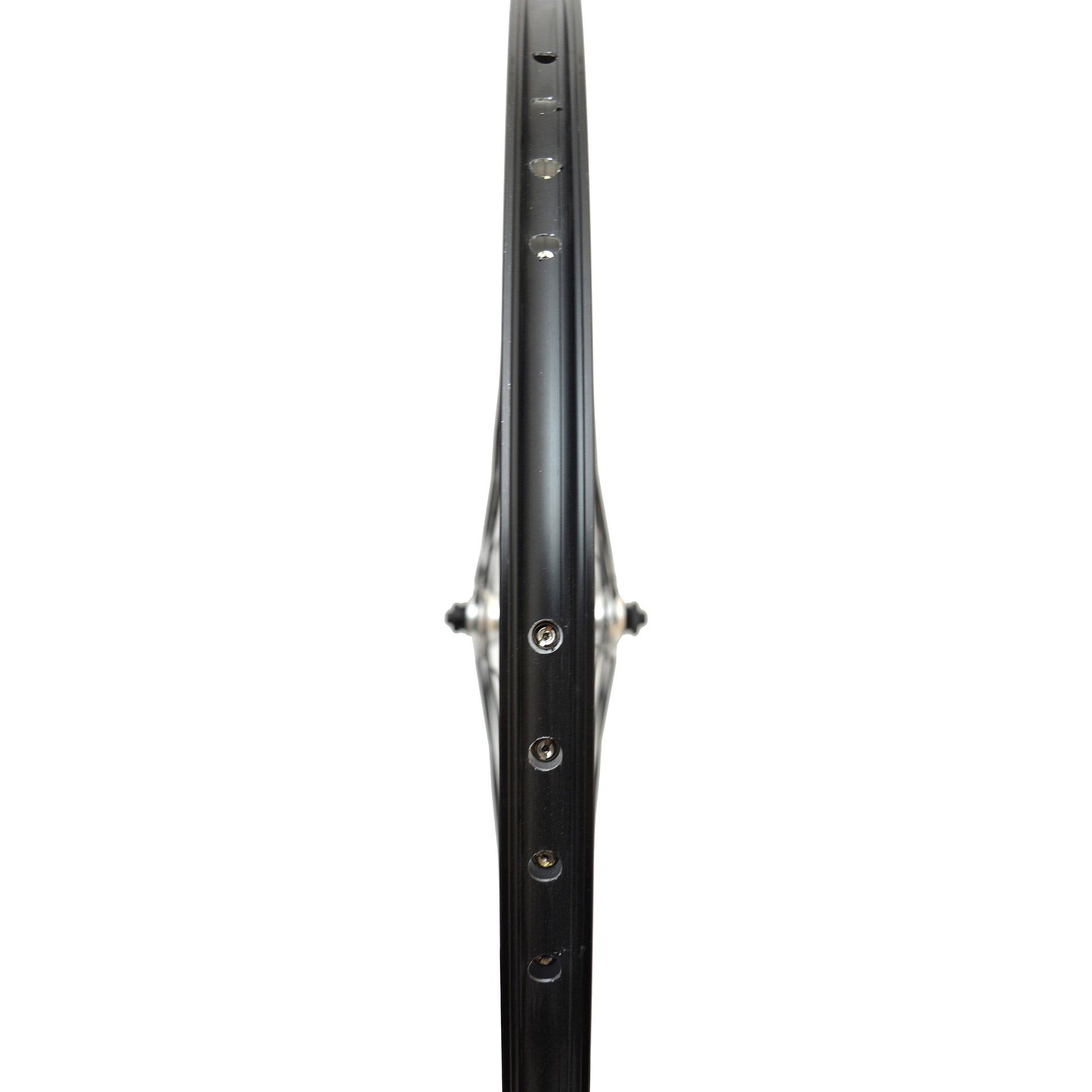 Velox voorwiel 28 m240 9x4 RVS - spaak zwart