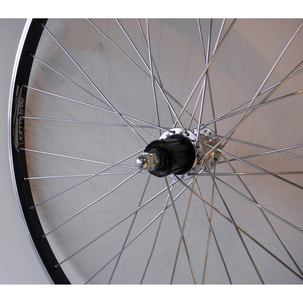 Achterwiel 28-15 8-13 8 622 cass 8v 9v vast alu paralex zwart