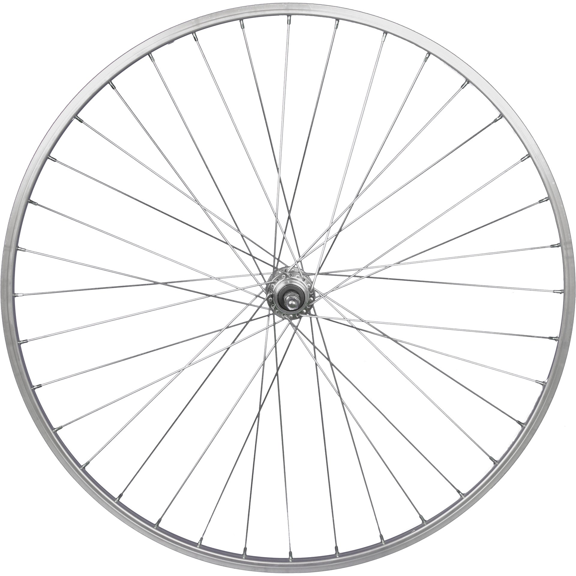 Roland achterwiel p24h 28 36g 7v vast als alu zilver