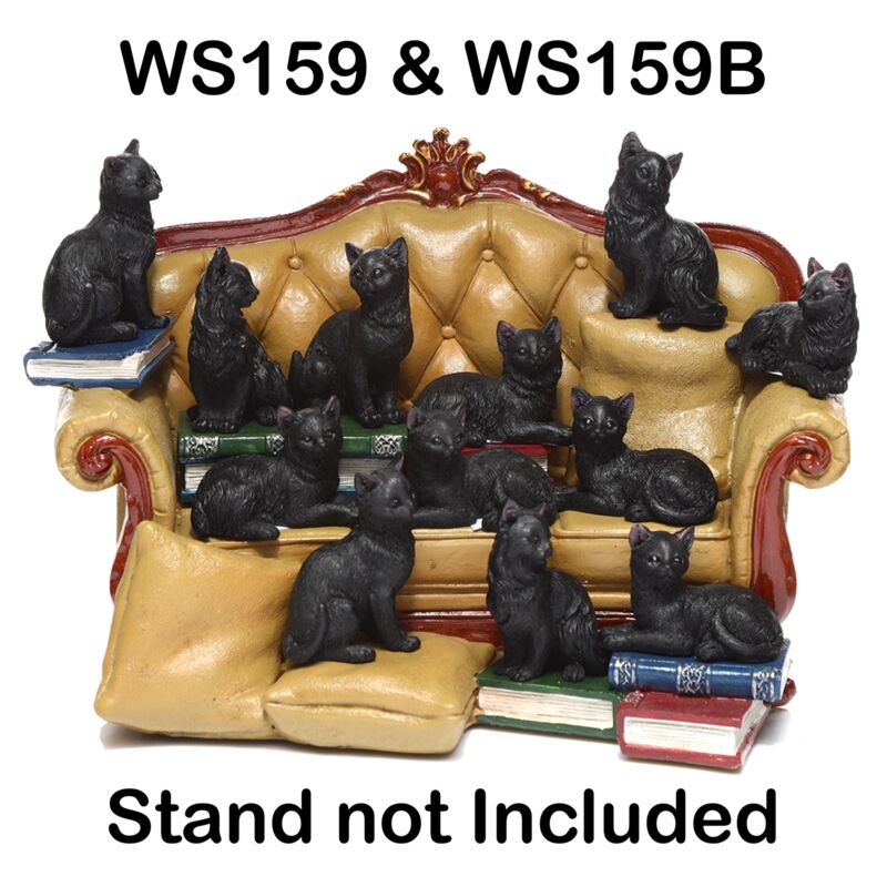 Zwarte kat verzamelaars miniatuur beeldjes