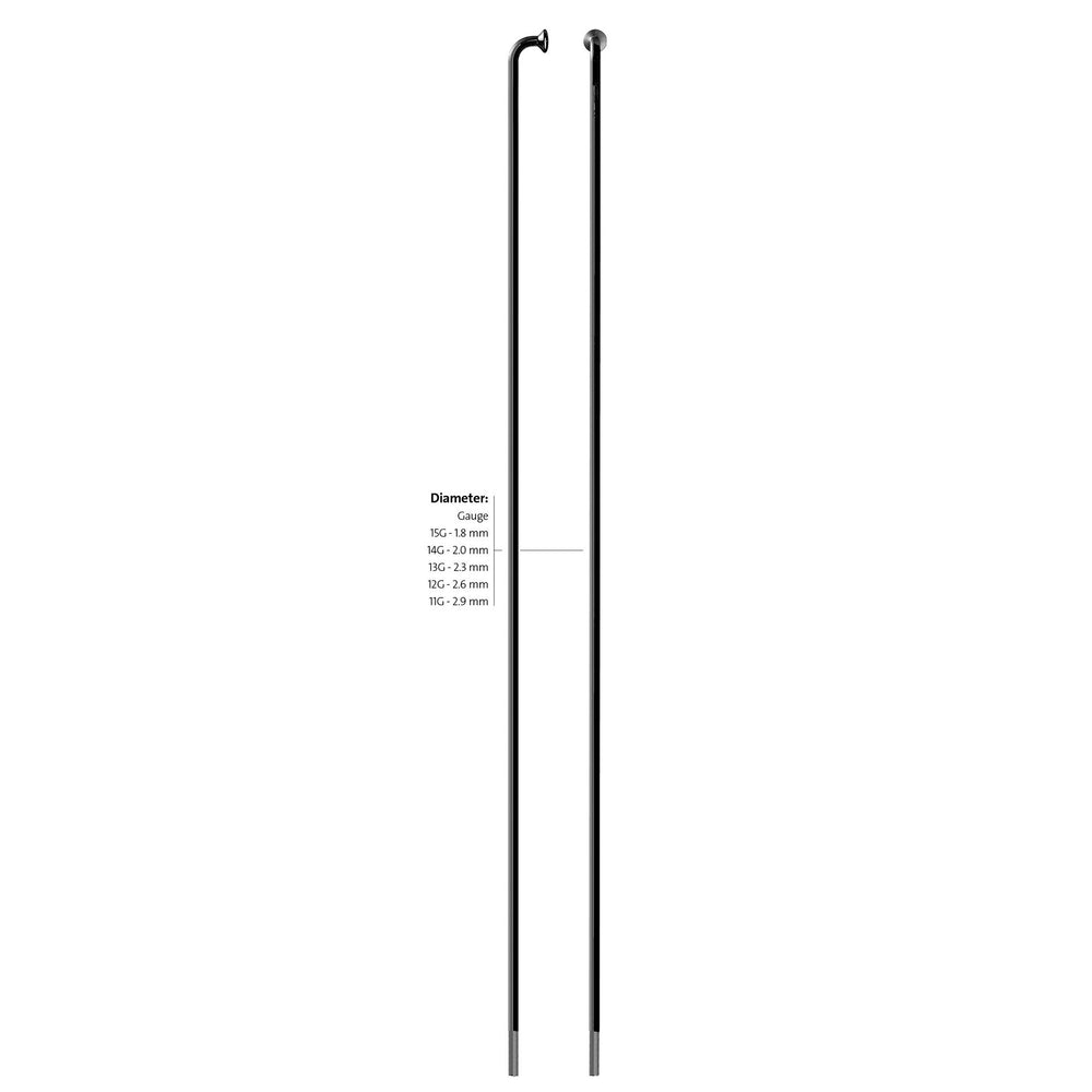 Sapim spaak 13-264 leader rvs zwart zonder nippel (100st)