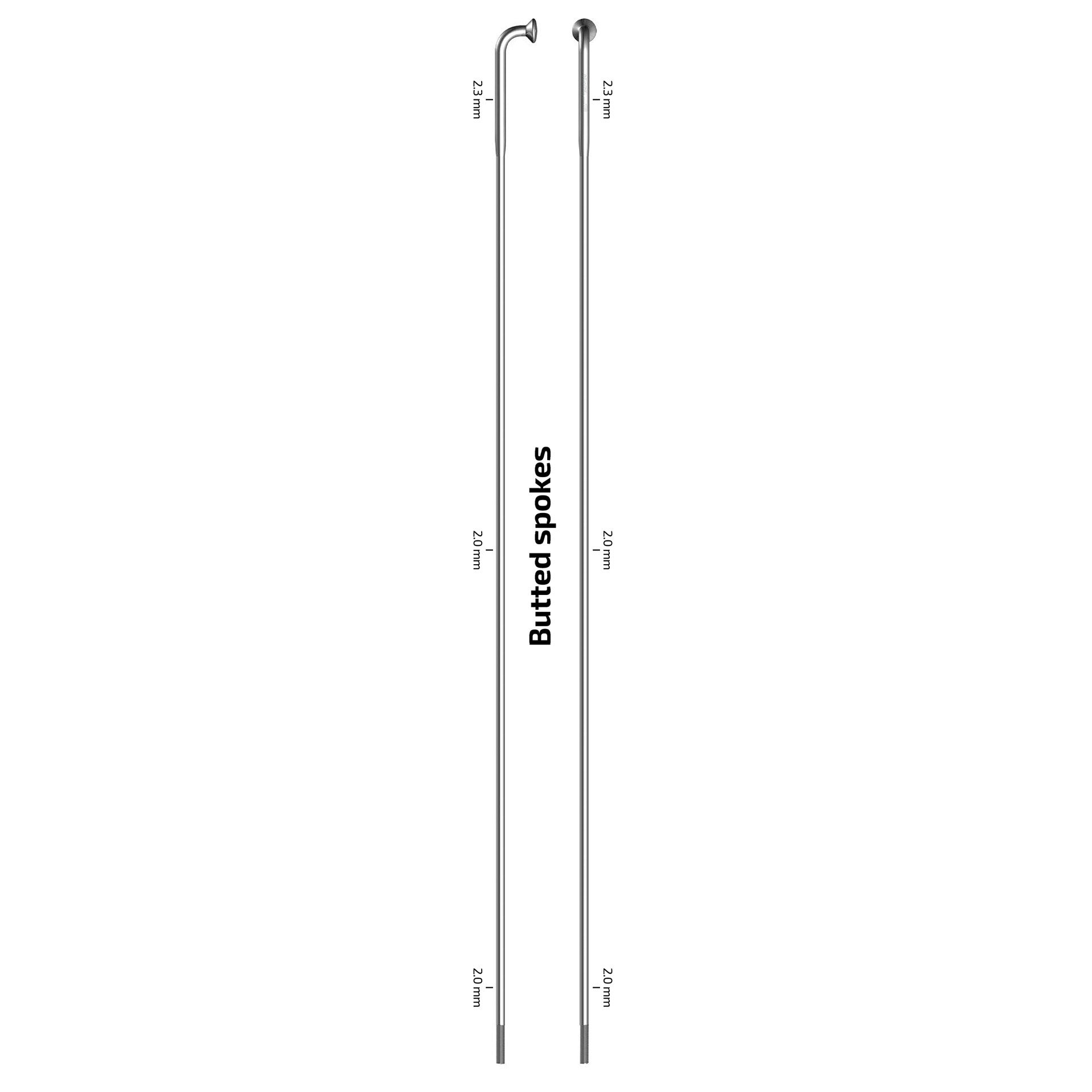 Sapim spaak 14-228 x-strong RVS zonder nippel (100st)