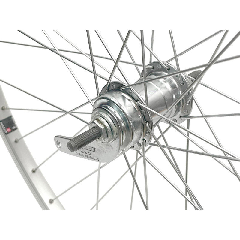 Velox achterwiel mach1 m110 28 remnaaf zilver