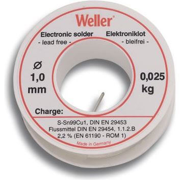 Weller el99-1-100 soldering wire, 1mm, 100g, lead-free - t0054025199 - t0054025199