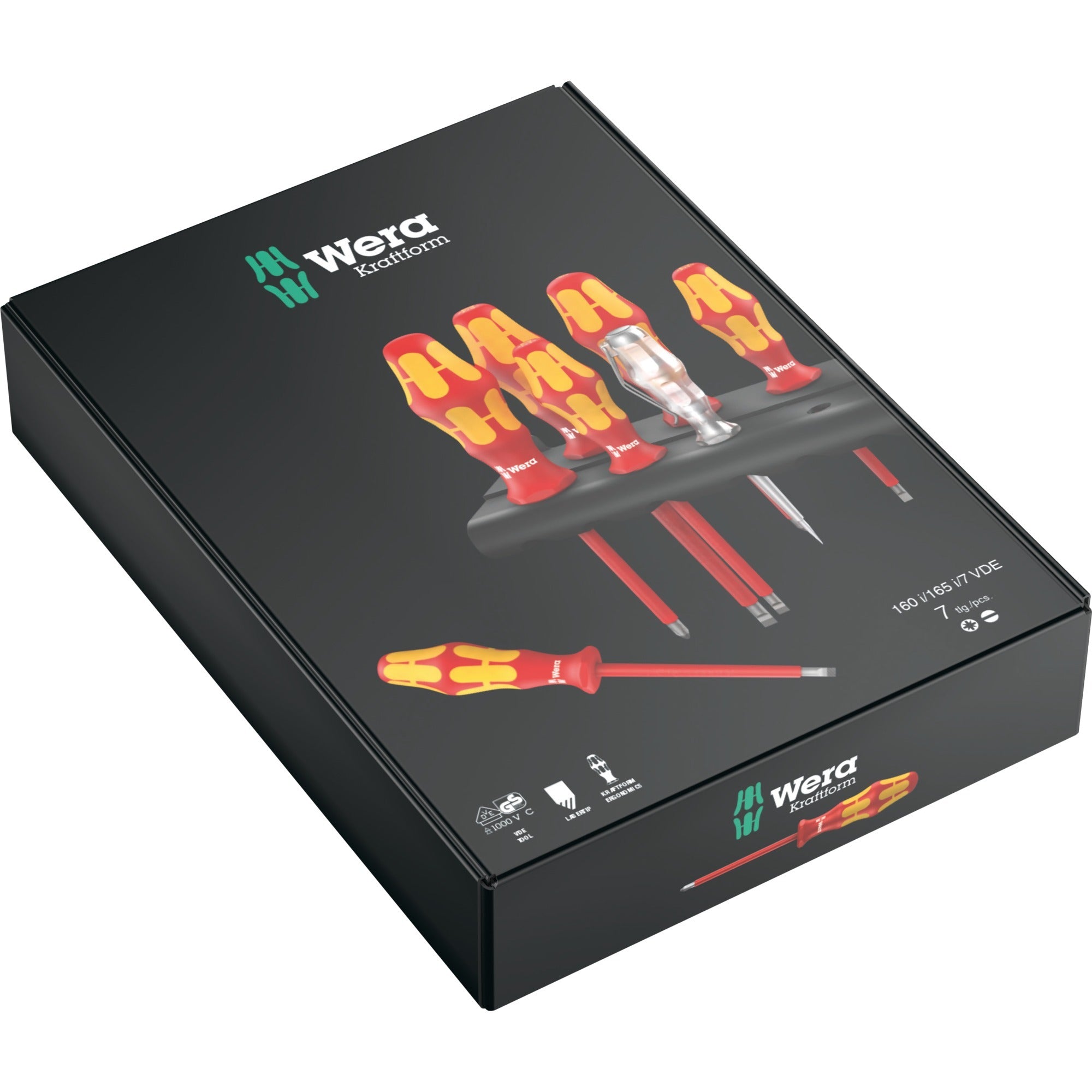 Wera 160 i 165 i 7 Schroevendraaierset Kraftform Plus S