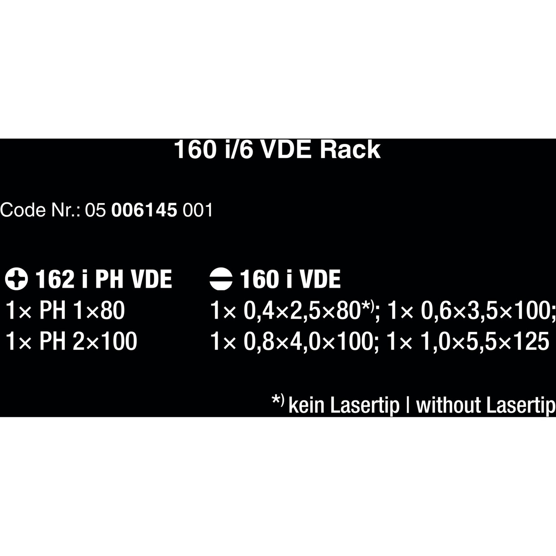 Wera 160 i 6 Schroevendraaierset Kraftform Plus Serie 1