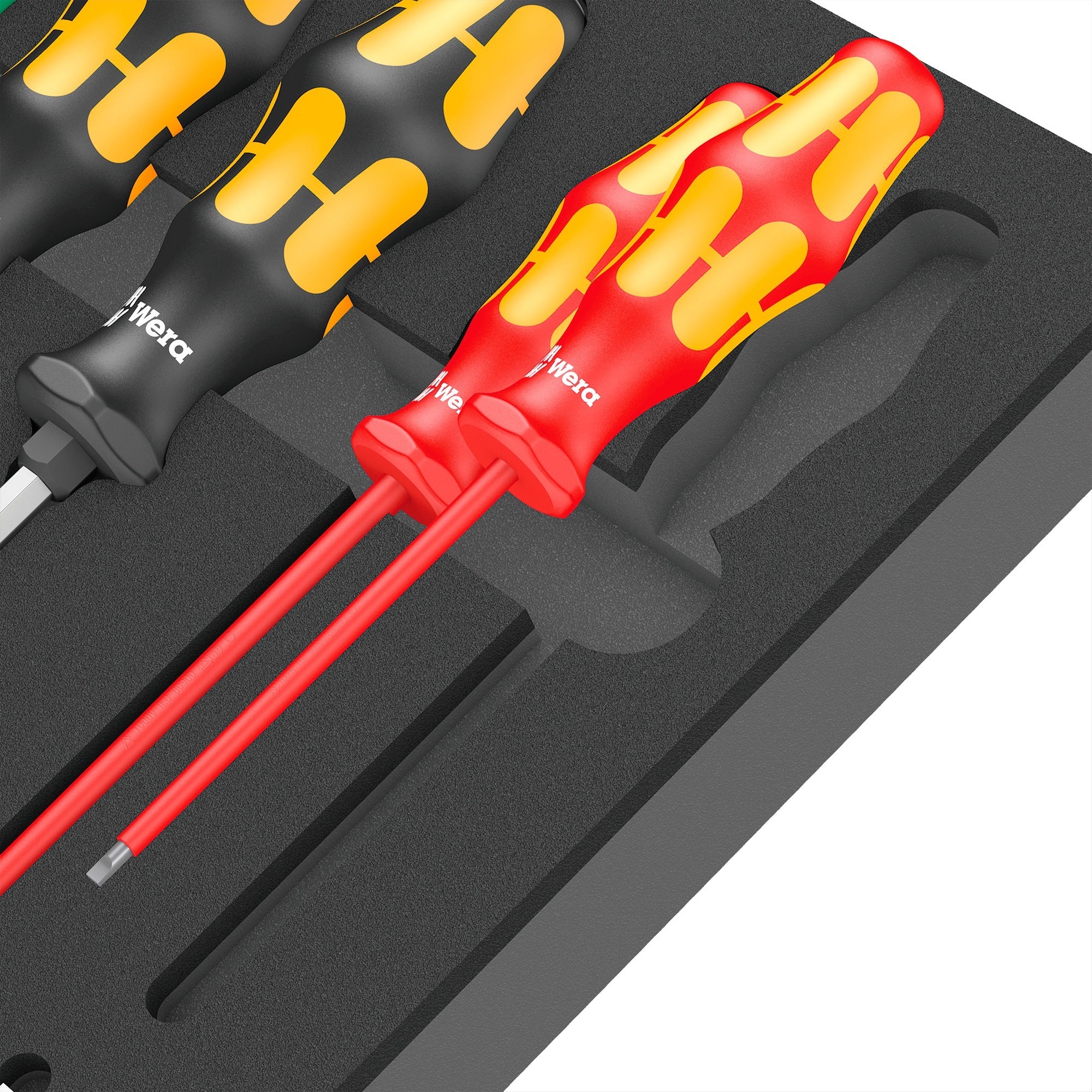Wera 9710 Schuimrubberen inzetstuk met schroevendraaier