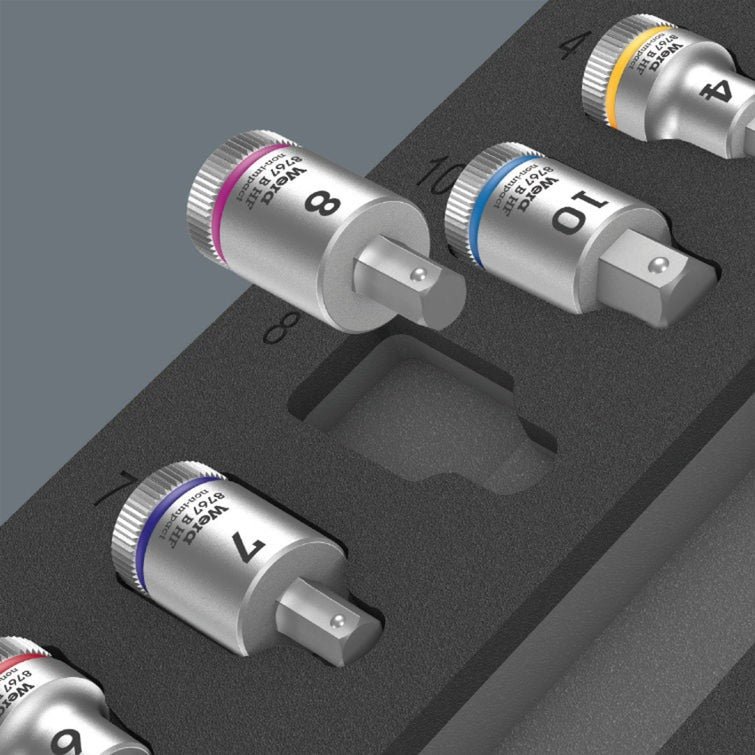 Wera 9723 Schuimrubberen inzetstuk met Zyklop B 3 8 bi